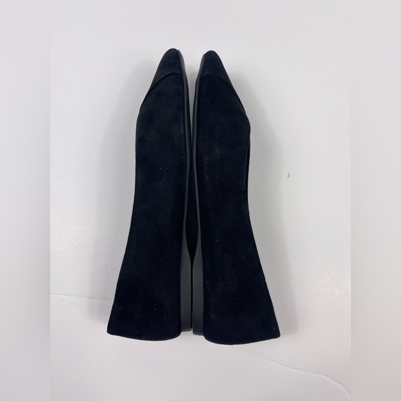 BIRDIES The Goldfinch Black Pointed Flats Shoe Suede Womens 6 Slip On Non Slip - Picture 8 of 8